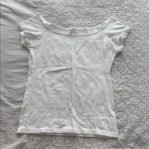 Brandy Melville Women's White Off the Shoulder Top